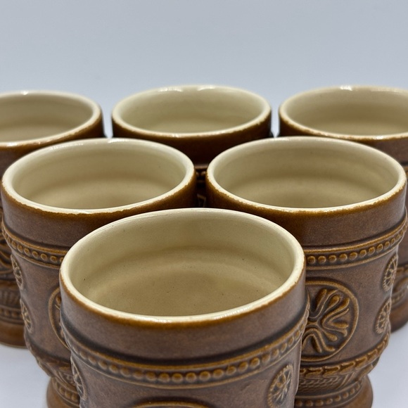 Set of 6 West Germany 8 oz Tumblers. Vintage Salt Glaze Tumblers. - Picture 3 of 10